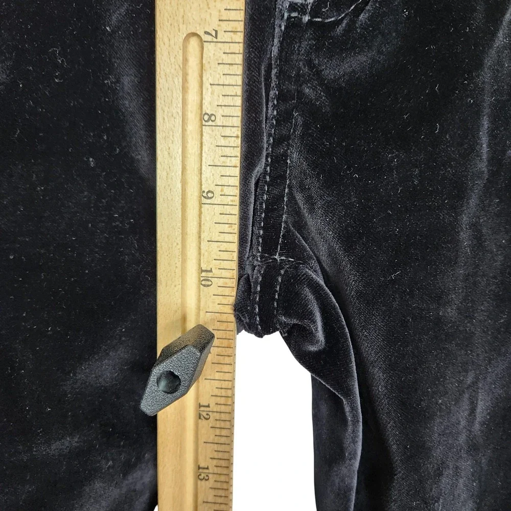 CORDINGS Pants Womens 6 Black Velvet‎ Stretch Skinny Jegging Pockets Casual